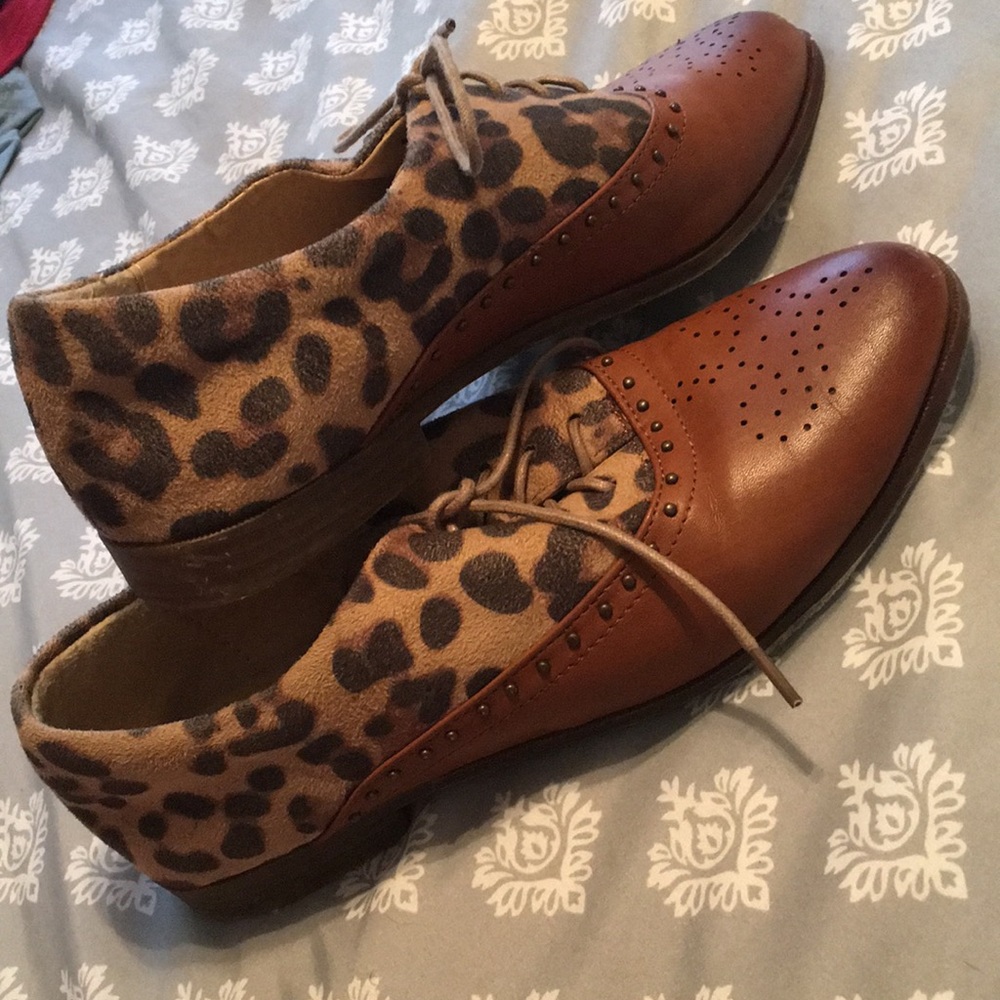 leopard print loafers